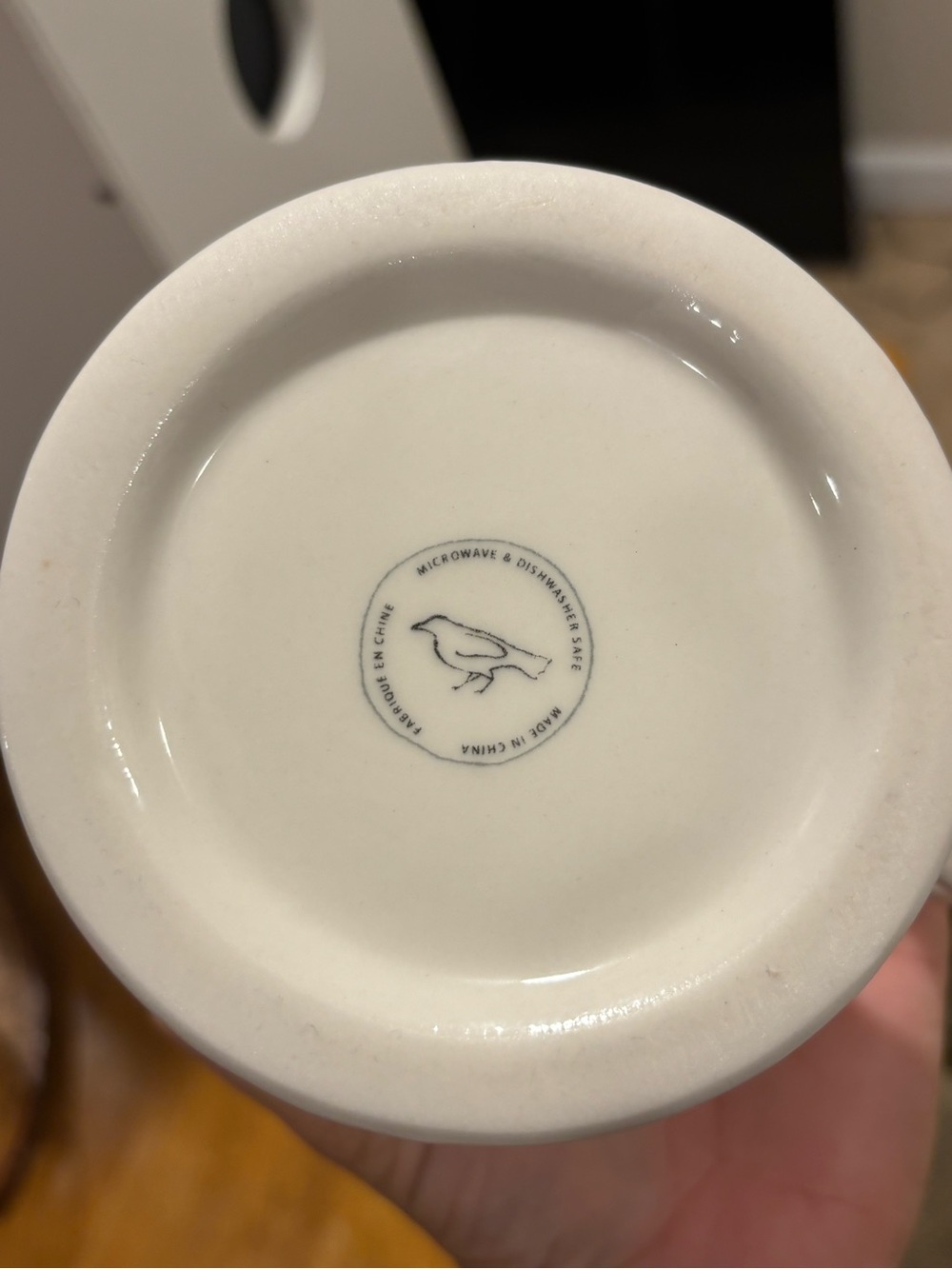 Anthropologie Monogram L Pedestal Mug Black & White Discontinued - Picture 5 of 6